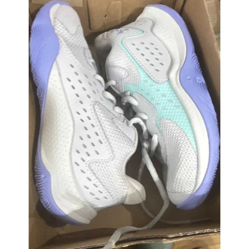 Under Armour  Kids Athletic Sneakers Gray Blue 13K Mesh Breathable